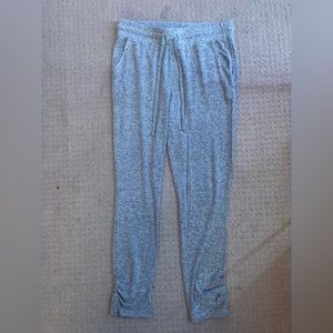 Z-Supply Soft Grey Tie Joggers with Ruched Bottoms